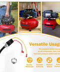 Air Compressor Pressure Switch 120 To 150 PSI 120V AC Durable Pressure Controller shown with red compressor tank