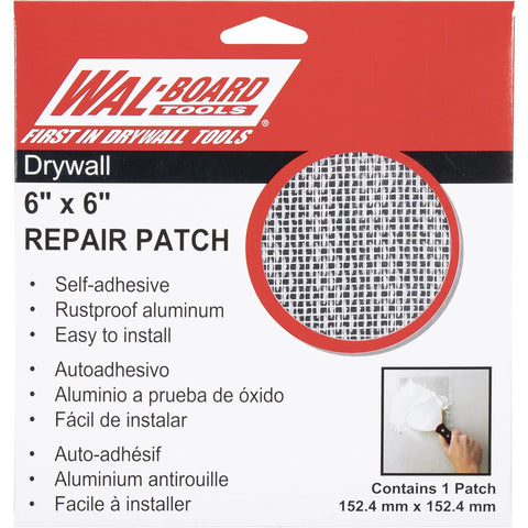Drywall Patches Kit With Rustproof Aluminum Plate Self Adhering Mesh For Quick Wall Repairs No Pre Plaster Needed Made In The USA Patch package