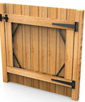 Gate Frame Kit With 8 Inch Hinges And Gate Latch For Wooden Shed And Barn Doors, includes brackets, steel, black coat and zinc plating.