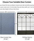 Magnetic Thermal Insulated Door Curtain With Thick Polyester Fiberfill And Durable Oxford Cloth Three Layer Draft Blocker size comparison