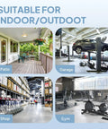 24 Inch Industrial Pedestal Fan With 7600 CFM High Velocity Airflow use in patio, garage, shop, and gym settings.