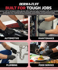 Heavy Duty Six Mil Nitrile Disposable Gloves Xl Size One Hundred Count Box used for automotive and maintenance tasks.