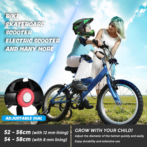 Two In One Kids Bicycle Helmet With Detachable Full Face Shield, Adjustable Size 20.5 To 22 Inches, Breathable Kid Friendly Half Shell To Full Face Protection, Ideal For Cycling, Skateboard, And Scooter For Children