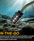 Cordless Portable Washer With Brushless Motor Compatible With DeWalt 20V Max Battery submerged in water, siphon feature