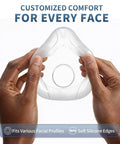 Hands holding 2 Pack Replacement Cushion For AirFit F20 Large CPAP Mask, Soft Silicone Cushion For Comfy Fit, Easy Replacement Part.