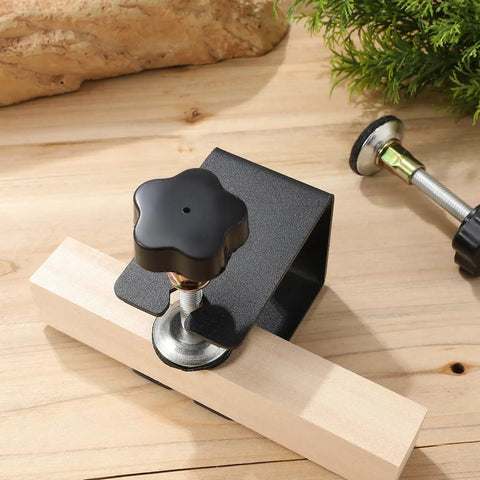 Two Pack Adjustable Steel C Clamps For Drawer Fixing And Cabinet Install Heavy Duty Woodworking Clips on wooden surface