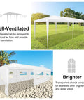 10x30 Ft Party Tent Outdoor Canopy with 8 Removable Sidewalls Waterproof Gazebo Style for Events, shown on grass and sand.