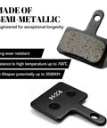 Copper Fiber Semi Metallic Disc Brake Pads 4 Pack with Springs for Mountain Bike Brakes, engineered for longevity.