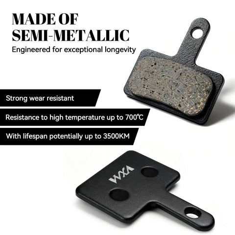 Copper Fiber Semi Metallic Disc Brake Pads 4 Pack with Springs for Mountain Bike Brakes, engineered for longevity.
