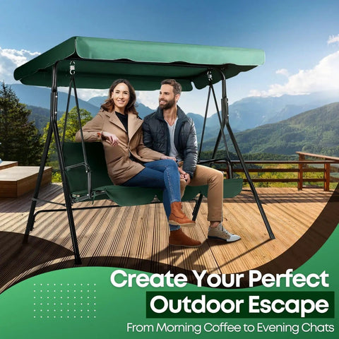 Replacement Canopy For Outdoor Swing 66 Inch By 45 Inch Two Seat Bench Glider Shade Cover Weatherproof UV Protected