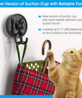 Double Cat Suction Cup Hooks 4 Pack Heavy Duty Wall Holders With Rock Solid Vacuum Grip For Bathroom Shower Towels Coats Waterproof Matte Silver. Cat reaching for items on a mounted hook.