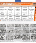 Heavy Duty Pro Grade 560 Piece Phillips Pan Head Machine Screw And Hex Nut Washer Assortment Kit in organized storage.
