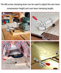 Heavy-Duty Horizontal Quick-Release Clamp Head That's Built to Take a Beating, 500 Lb Capacity, Elbow Joint Design, Cross-Cut Skid Clamp, Press Clamp for Welding and Drilling Projects used on wood and metal