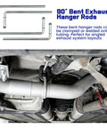 Beefed Up Heavy Duty Rubber Exhaust Hanger Kit 16 Pieces With 2 Hole And 4 Hole Design, 90 Degree Bent Rods in Automotive Setup
