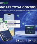 Keep Your Ride Secure With This Heavy Duty Magnet GPS Tracker Featuring Free 4G LTE Tracking App displaying app interface on smartphones.