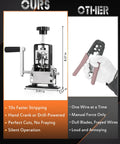 Dual Power Wire Stripping Tool 2 In 1 Drill Powered And Hand Crank Wire Peeler For 1mm To 21mm Wires PVC Copper Recycling