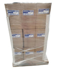 Rock Solid Heavy Duty Stretch Film Rolls For Machines, Clear 80 Gauge wrapping stacked boxes on a pallet for secure moving.
