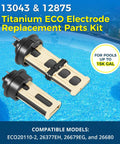 ECO Electrode Replacement Kit For Intex Krystal Clear Saltwater System And Sand Filter Pump Fits ECO20110-2 26679EG 26680