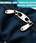 Anti Theft Double Opening Carabiner Clips Set For Backpacks And Luggage, 8 Pcs Zinc Alloy Zipper Pull Replacements on a bag