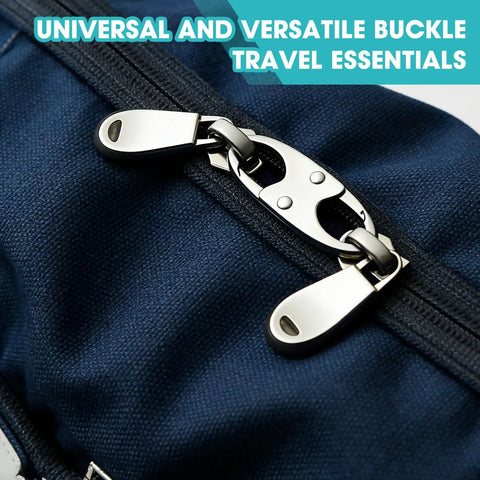 Anti Theft Double Opening Carabiner Clips Set For Backpacks And Luggage, 8 Pcs Zinc Alloy Zipper Pull Replacements on a bag
