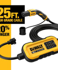 On The Go Portable EV Charger For Tesla Level 1 And 2, 12 To 16 Amp, Indoor Outdoor CSA Certified with 25 ft cable