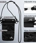 Black Faraday Bag For Phone And Key Fob With Signal Blocking Pouch Shields GPS WiFi Bluetooth Cellular Signals RFID.