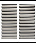 Beefy Steel Return Air Grille For 24x14 Duct Opening, White Vent Cover For Sidewall Or Ceiling HVAC Cold Air Intake Grille