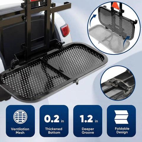 Rear Seat Golf Cart Bag Holder With Foldable Rack And Safety Grab Bar Up To 8 Inches Easy No Drill Install Compatible With EZGO Club Car Yamaha Keeps Bags Secure And From Sliding On Bumpy Rides