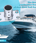 Beefy Heavy Duty Marine Grade 316 Stainless Steel Hand Rail Bases For Seven Eighths And One Inch Tubes With 90 Degree Rectangular Fittings