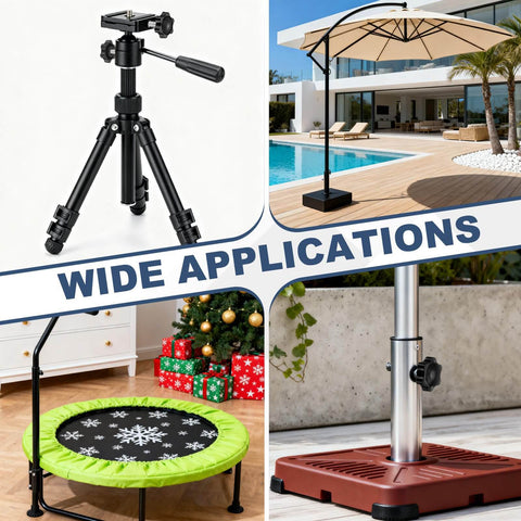 Various applications of Two Pack 5/16-18 Star Knobs With 3.7 Inch Threaded Stud Plastic Male Clamping Knobs in diverse settings.