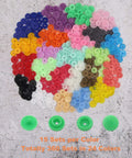 Mixed 24 colors of buttons from 1440-Piece Plastic Grab-And-Go Snap Buttons Kit No Sew T5 Snaps With Pliers 360 Sets
