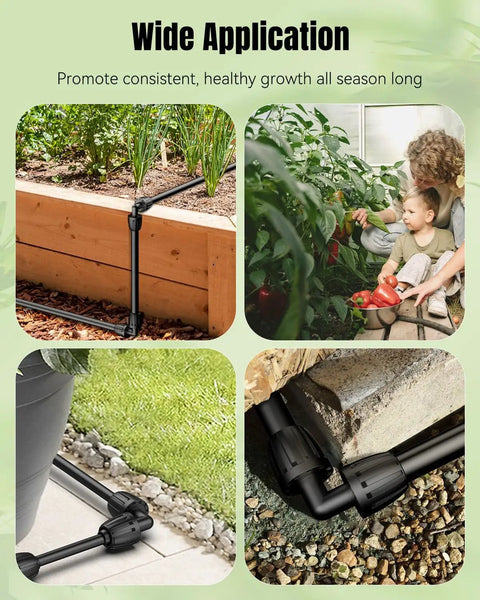 Fifteen Pcs Drip Irrigation Fittings For Half Inch Tubing With Barbed Elbows And Anti Drop Lock Nuts, Leakproof Connections