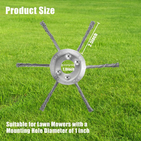 7 Inch Gas Trimmer Head Universal Steel Wire Weed Eater Brush Cutter Head With Install Kit Heavy Duty Replacement, dimensions shown