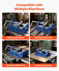 Pro Grade 6 Inch Drill Press Vise With Slotted Base Heavy Duty Cast Iron Workbench Vice For Woodworking And Metalworking Portable Bench Vise That Grips Tight Up To 7kN Non Slip Jaws For Drilling Engraving Cutting And More, used on milling, drilling, shaping, and surface grinder machines