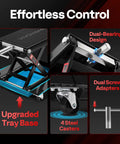Beefy Heavy Duty Motorcycle Lift Jack With Wide Deck For ATVs And Bikes 1100 Lb Capacity Scissor Lift features and design.