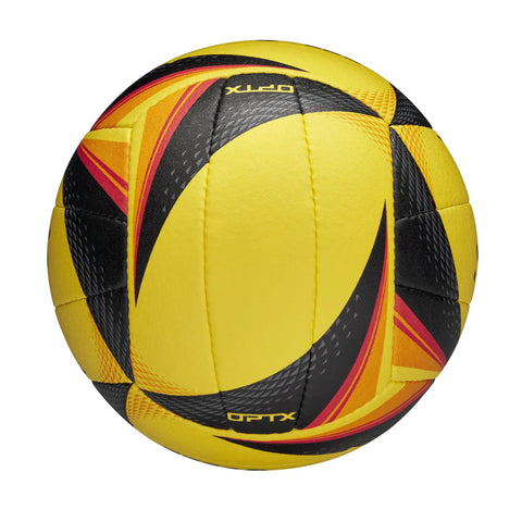 AVP OPTX Game Volleyball Official Size Yellow Black For Beach Play Durable Official Volleyball Construction With Enhanced Grip