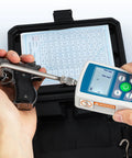 Digital Push Pull Force Gauge 500N With Real Time Peak And First Peak Modes Reads In N Lb Kg Oz With 0.1N Resolution Auto Shutoff 2 AAA Batteries Included Max Load 50Kg 110Lb 1800Oz Four Units Display For Precise Tension And Pull Tests. metal gauge testing pistol grip in case