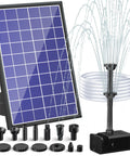8W Solar Water Pump With Built In 3600mAh Battery Backup For Bird Bath Pond And Garden Water Features All In One Kit P108D