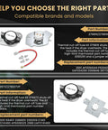 Dryer Heating Element Replacement Kit For Whirlpool Cabrio Maytag Kenmore Elite HE2 HE3 Dryers And Compatible GE Models GEW9250PW0 GEQ9800PW1 PW2 W11344457 Easy Install No Fuss Fit For Quick Reliable Drying