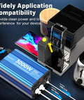 No Drama Pure Sine Wave Power Inverter 3000 Watt 12V Dc To 110V And 120V Ac Converter shown powering kitchen appliances with USB ports.