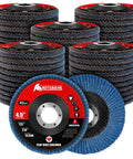40 Grit Zirconia Flap Discs 50 Pack For 4.5 Inch Angle Grinders T27 Heavy Duty Grinding And Sanding Discs Stacked