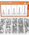 Top Shelf Size 12 Phillips Pan Head Wood Screws, Heavy Duty 304 Stainless Self Tapping Assortment Kit in storage case.