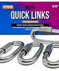 Heavy Duty 316 Grade Stainless Steel Locking Chain Link Quick Links Set With Threaded Connectors D Shape Safety Clips