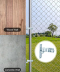 4 Pair Wall Mount Gate Hinges 1-3/8 Inch Heavy Duty Galvanized Steel For Chain Link Fences Outdoor Gates Rust Resistant Kit