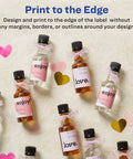 Hassle Free Printable Square Labels 2X2 Inch Matte White For Laser And Inkjet Printers 300 Count Total Blank Adhesive Stickers on bottles.