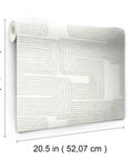 Image of Nikki Chu Zulu Signature Peel And Stick Vinyl Wallpaper Roll, 20.5 in wide by 18 ft long, with geometric pattern.