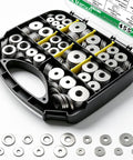 455 Piece 304 Stainless Steel Fender Washer Kit With 15 Size Options For Bolts And Screws M3 To M12 Heavy Duty Flat Washers