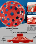 4.5 Inch Diamond Grinding Wheel Workhorse For Aggressive Concrete And Coating Removal With S Segments Grit 18 20 Arbor 5 8 11