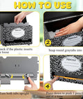 Wooden Pencil Dispenser For Classroom And Home Office Holds Up To 200 Pencils compact 9.5 by 6.7 by 5 inches usage steps