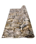 PVC Balcony Privacy Screen With Nylon Rope 450 GSM Heavy Duty Outdoor Fence Cover stone color rolled up for patios